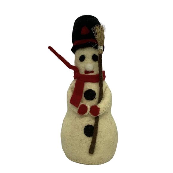 Handmade Other - Christmas Winter Snowman Vintage Hand Sewn Wool Decorative 12 1/2” Home Decor